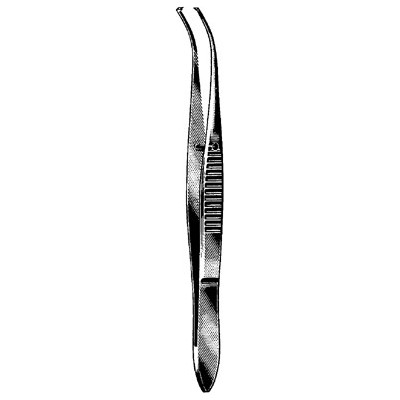 Pinceta/pęseta chirurgiczna 12cm z ząbkami 1x2 zagięta
