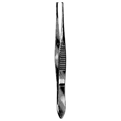 Pinceta/pęseta chirurgiczna 12cm z ząbkami 1x2