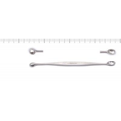 Łyżka/łyżeczka dwustronna - 14cm okrągła o śr. 11,5mm, owalna o szer. 9,5mm
