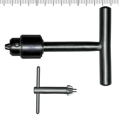Rączka z uchwytem trójszczękowym, kaniulowana do drutów o średnicy ≤ Ø 4,5 mm.